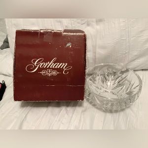 VINTAGE GORHAM GERMANY CRYSTAL STAR BLOSSOM 8" DISH BOWL